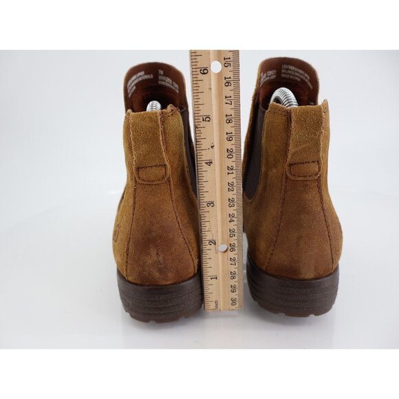 Born Women's Laney Chelsea Boot Size 7 Brown Leather Block Heel Pointed Ankle - Picture 6 of 14